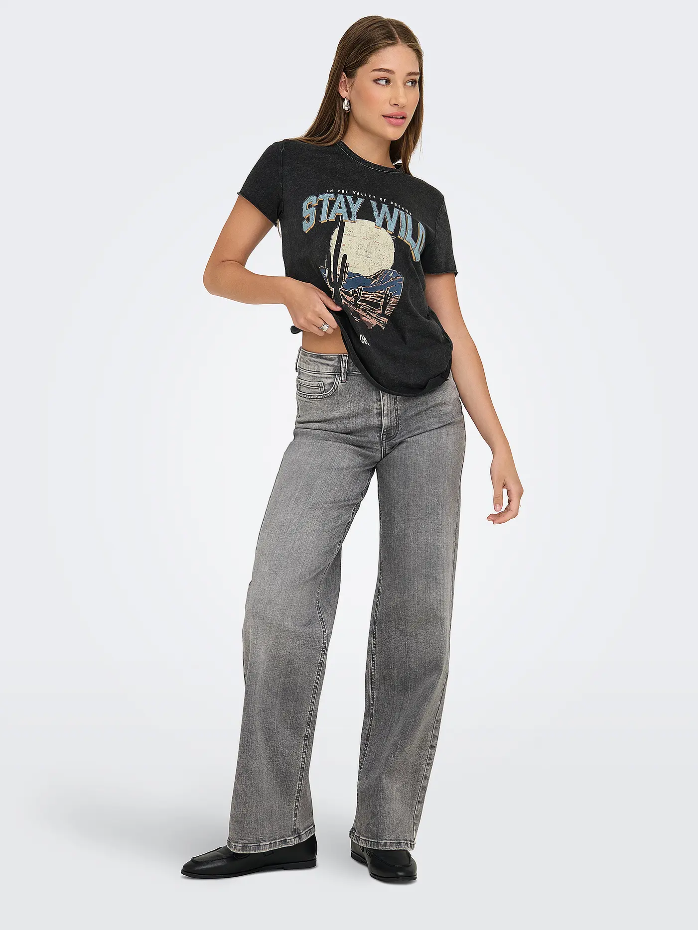 ONLY | T-Shirt ONLLUCY | schwarz